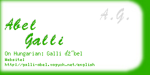 abel galli business card